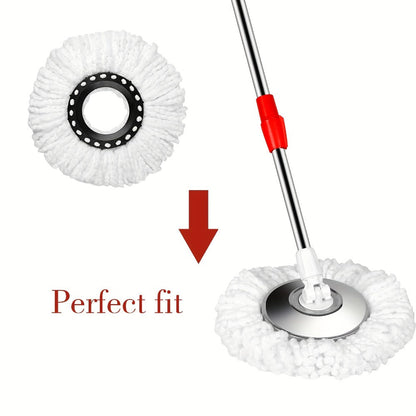Microfiber Spin Mop Replacement Heads 8 Pack, 360° Universal Mop Refills for Standard Spin Mop Buckets, Machine Washable Reusable Mop Pads for Hardwood, Tile, Laminate & Marble Floors – Round & Triangle