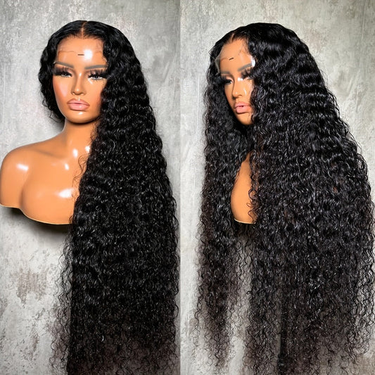 Lace Front Wig 28in Deep Curly Synthetic Style with 13x4 Lace, 180% Density and Black or Hot Pink Color