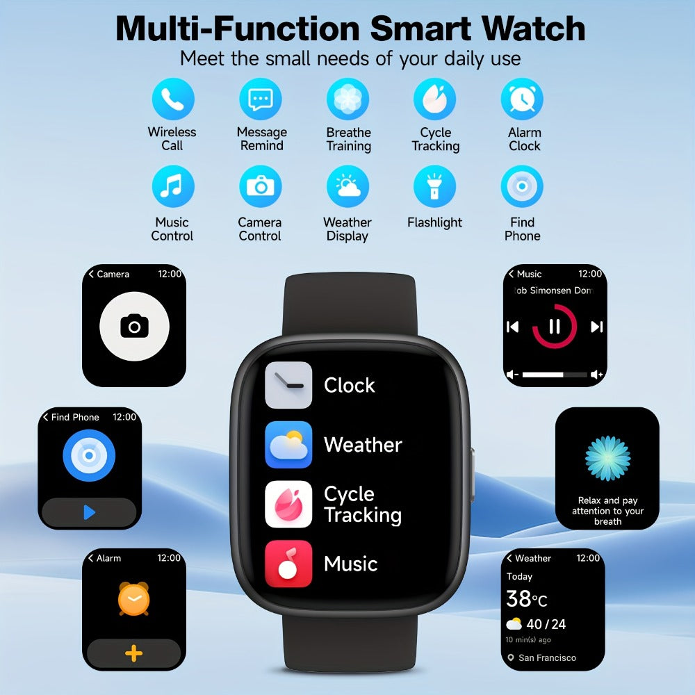 Smartwatch – Alexa Built-in Waterproof 1.83" HD – Wireless Calling, 100+ Sport Modes, Heart Rate SpO2 Sleep Tracker, Optional Woven…