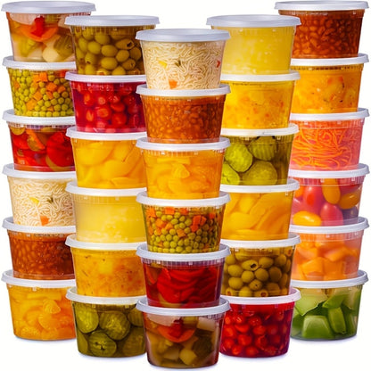 Deli Container Food Storage Organizer 48-Piece 16oz BPA-Free Set for Microwave, Freezer and Dishwasher