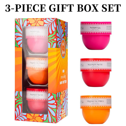 Body Butter Set 3-Piece Solo En Ibiza Long-Lasting Fragrance Body Cream for Women & Men - 3 Scents 1.76 fl oz Each Daily Moisturizer for Dating Parties & Gifting