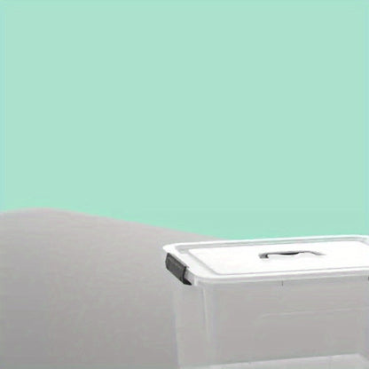 Six-Pack Clear 5.5-Liter Storage Bins with Lids, Latch Handles and Stackable Rectangular Design