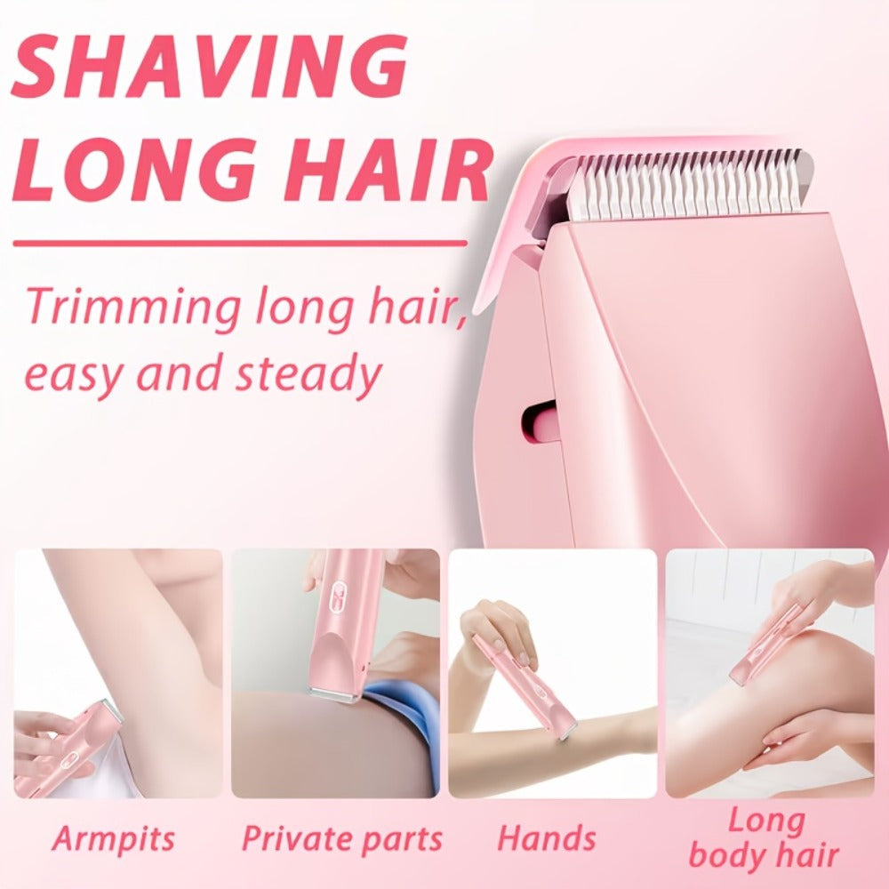 Electric Shaver 2-in-1 Women’s Razor and Bikini Trimmer with IPX6 Wet/Dry Use and USB Rechargeable Power