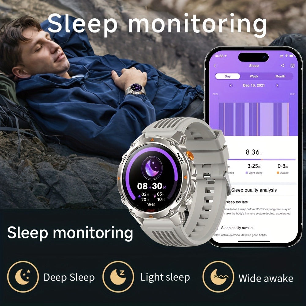 Smart Watch 1.46-Inch Round GPS Display with 3ATM Rating, Wireless Calling and Eight Strap Styles
