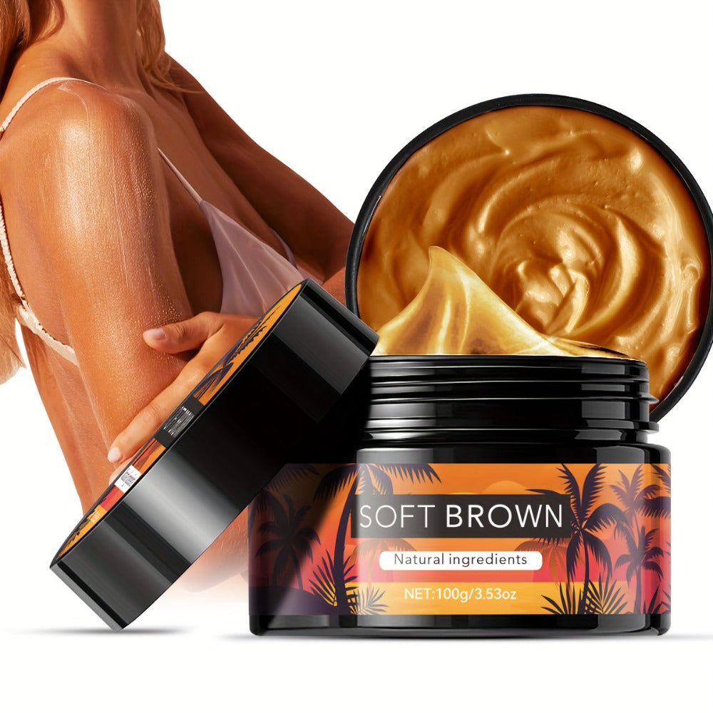 Black Flip-Cap Self-Tanning Lotion 200ml with Coconut and Glycerin Labeling for Body Application