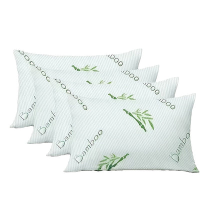 Pillow Set for Beds in Standard, Queen or King Size with Gusseted Edges and 2- or 4-Piece Options
