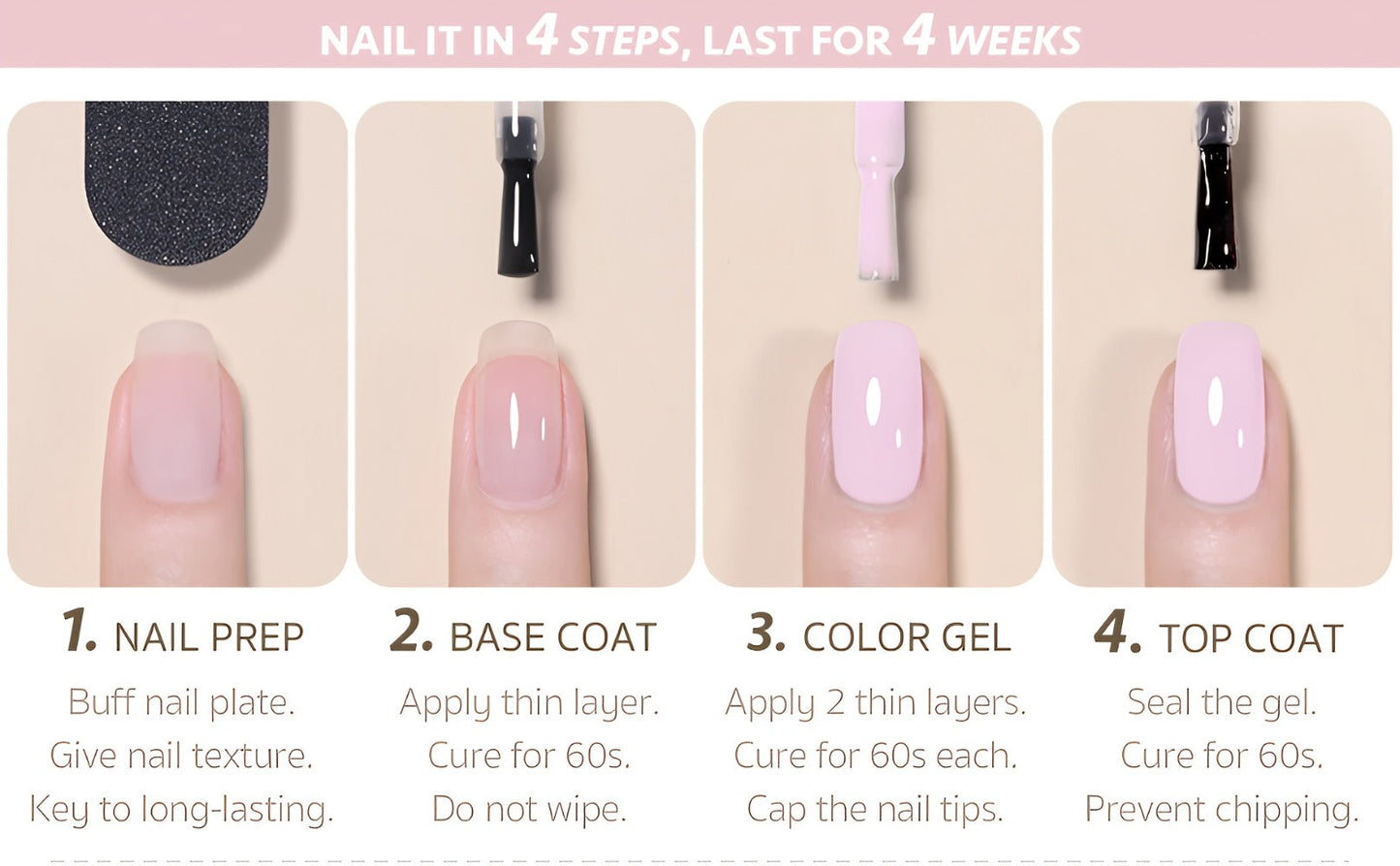 Gel Nail Polish MISS MISIDY in 16ml Baby Pink with Self-Leveling Finish and UV/LED Cure for Manicures