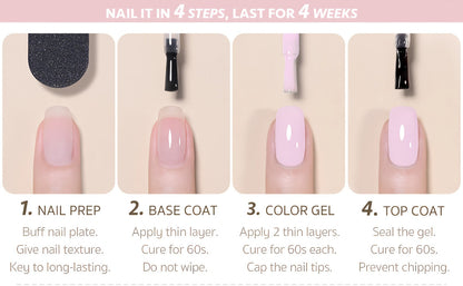 Gel Nail Polish MISS MISIDY in 16ml Baby Pink with Self-Leveling Finish and UV/LED Cure for Manicures