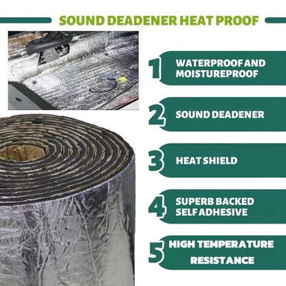 Sound Deadening Mat 60"x40" 275Mil 7mm Self-Adhesive Thermal Insulation – Car Sound Deadener for Hood Door Trunk Floor Firewall Truck Van RV