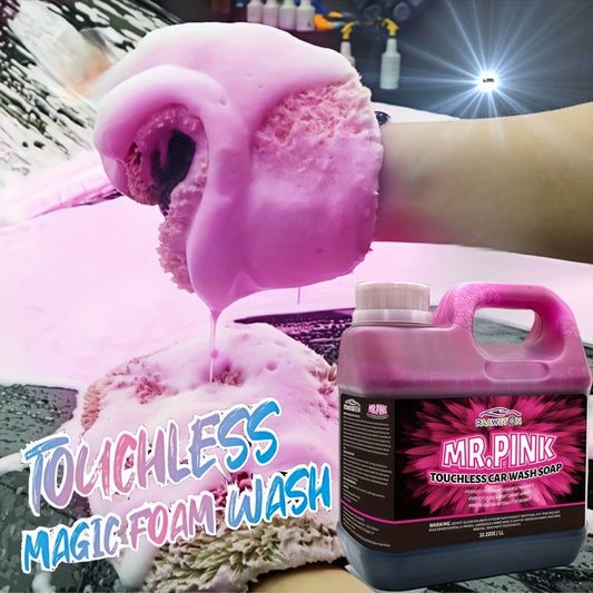 Pink Snow Foam Car Wash Soap Concentrated 1L – High-Foam Pre-Wash Shampoo, pH12 Strong Formula, Touchless Pressure Washer Foam Gun Compatible, for Cars, Trucks, SUVs, Motorcycles & RVs