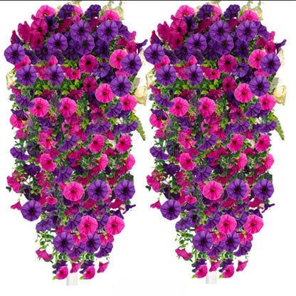 Three-Piece Artificial Rose Vine Garland with 216 Listed Flowers in Twelve Exact Color Combinations