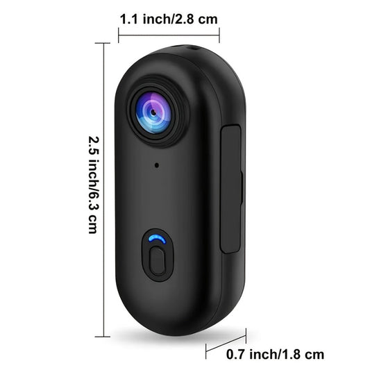 Thumb Size 1080P Body Camera Wearable Clip-On Sports Cam – 1.25oz Magnetic Mount, 150-Min Battery, 360° Rotating Clip for Work, Travel, Fishing, Pet Monitoring, Cycling & Outdoor Activities | POV Recorder