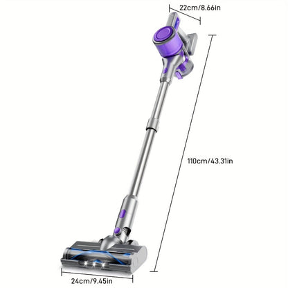 45KPA Cordless Stick Vacuum Cleaner 8-in-1 Rechargeable, Up to 45 Min Runtime Lightweight Handheld Vacuum for Carpet Pet Hair Hardwood Floor Home, Powerful Suction Multi-Attachment Floor Vacuum Cleaner