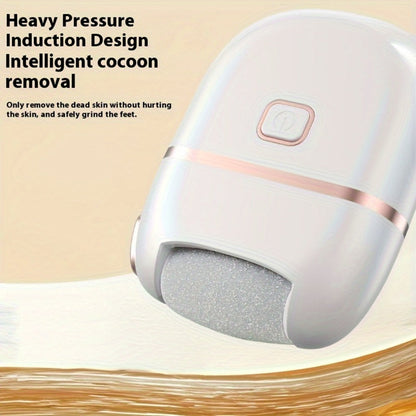 Rechargeable Electric Foot File with Two or Three Roller Heads in White Standard or Pink Upgraded Checkout