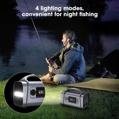 Portable Power Station 296Wh 200W with 400W Peak, 60W USB-C PD, MPPT Input and Four Light Modes