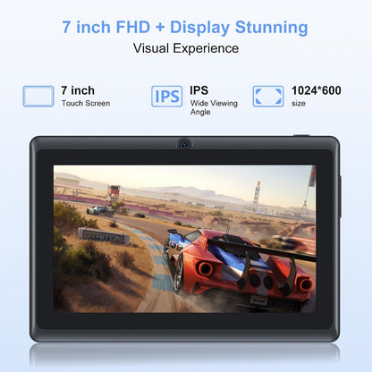 Android Tablet 7-Inch with Android 14, 32GB Internal Storage, Quad-Core CPU and Protective Case Choices