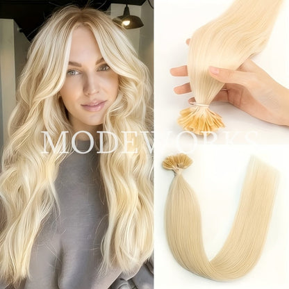 U-Tip Wavy Hair Extensions in 12, 14, 16, 18 or 20 Inch Lengths and 11 Protected Color Labels