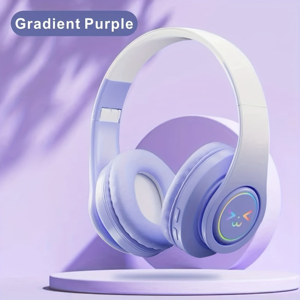 Foldable ANC Over-Ear Headphones with Bluetooth 5.3, Microphone and Four Gradient Color Hook Sets