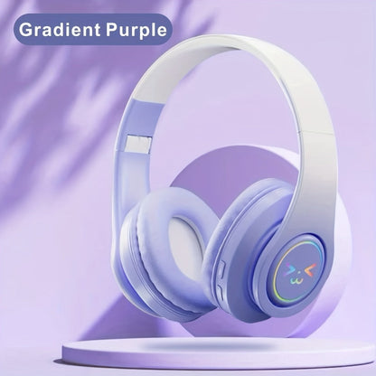 Foldable ANC Over-Ear Headphones with Bluetooth 5.3, Microphone and Four Gradient Color Hook Sets