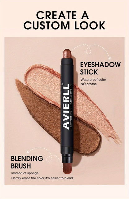 Waterproof Eyeshadow Stick Set 8 Piece – Shimmer, Pearlescent & Matte Eye Shadow Pencils, Creamy Blendable Formula, Long-Lasting Smoky Natural Glitter Eye Looks, Gift for Her