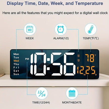 LED Digital Alarm Clock with Dual Alarm, Countdown Timer & 4-Level Dimmer for Bedside Nightstand