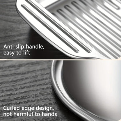Stainless Steel Baking Pan Set 4-Piece – 2 Deep Roasting Pans & 2 Lidded Pans with Handles, 6-Liter Large Capacity 16.14" Rectangular Baking Pans for Lasagna, Fish, Chicken & Roasting – Dishwasher Safe