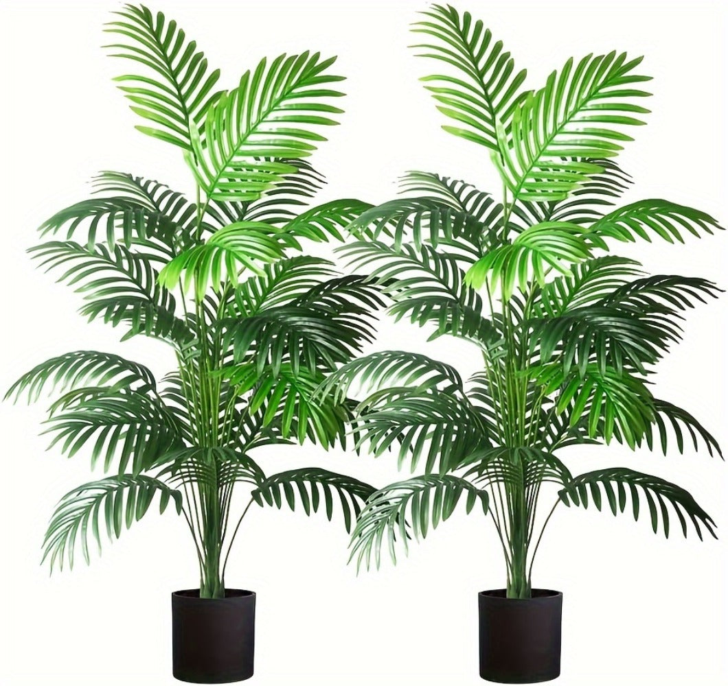 Realistic Artificial Plants 2pcs – Lifelike Fake Plant Decor for Indoor & Outdoor, Home, Wedding, Garden & Festival Celebrations, Elegant Faux Greenery Decoration Set