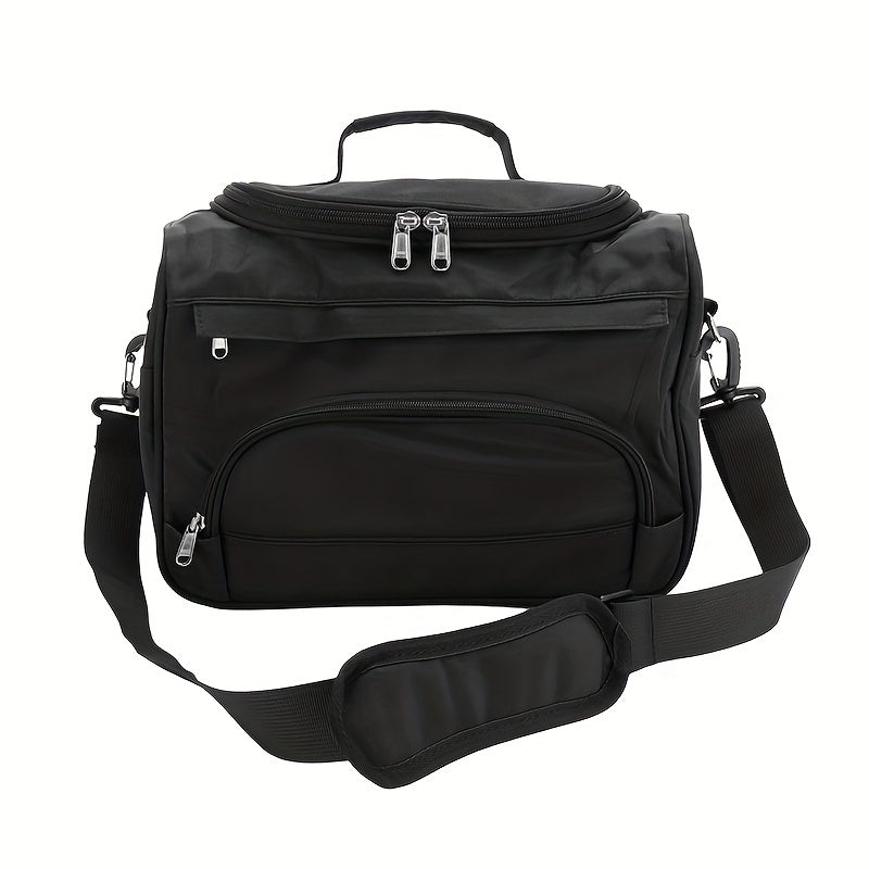 Hairdresser Tool Bag Multi-Functional Salon Styling Organizer with Adjustable Strap Large Capacity Hair Makeup Artist Case for Professionals Travel Pink Black Zebra