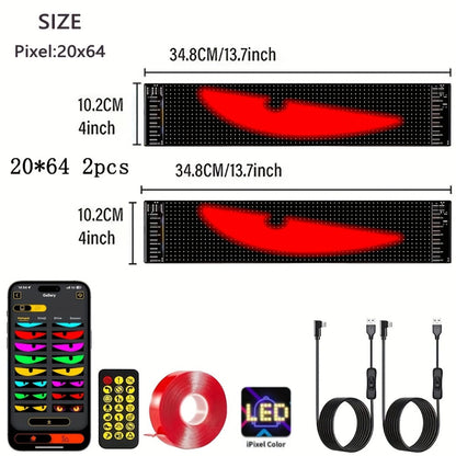 Devil Eye LED Headlight Panels 2 Pack Flexible RGB Matrix App & Remote Control - USB 5V for an Everyday Personal Care Routine