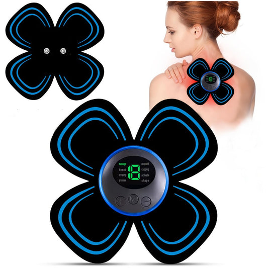 EMS Muscle Stimulator Massager Patch – Full Body Electric Massage Device with 8 Modes & 19 Intensity Levels for Shoulder, Arm, Leg, Waist & Cervical Spine Pain Relief