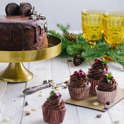 300-Piece Woodland Animal Paper Cupcake Liner Set with Woodgrain Print for Parties and Holiday Baking