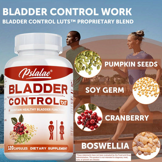 Bladder Control Capsules with Cranberry, Pumpkin Seed & Soy Germ – Urinary Tract Health & Night-time Support Supplement for Women & Men | 120 Capsules | ShopVora UK