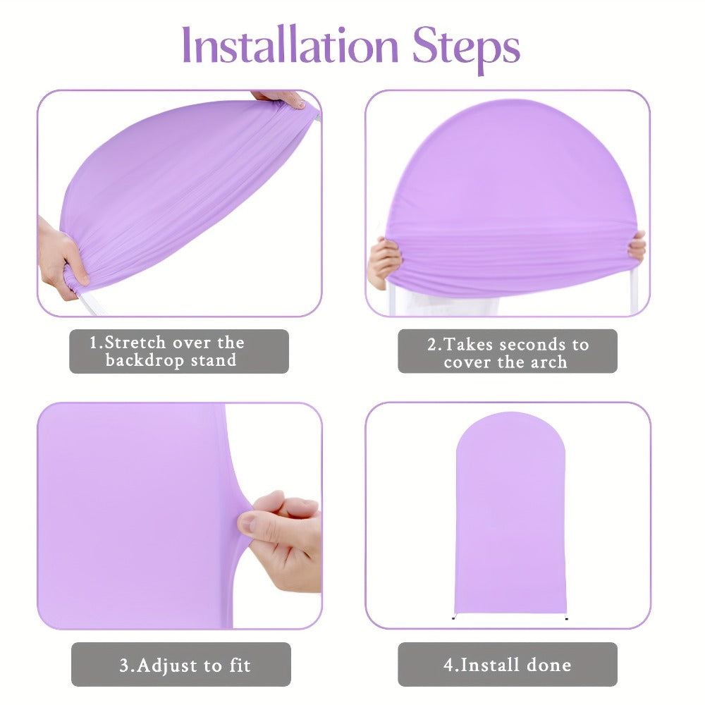 6FT Stretch Fabric Arch Cover with Bottom Zipper, 72 x 31.5-Inch Size and Eight Color Options