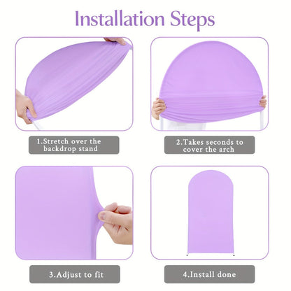 6FT Stretch Fabric Arch Cover with Bottom Zipper, 72 x 31.5-Inch Size and Eight Color Options
