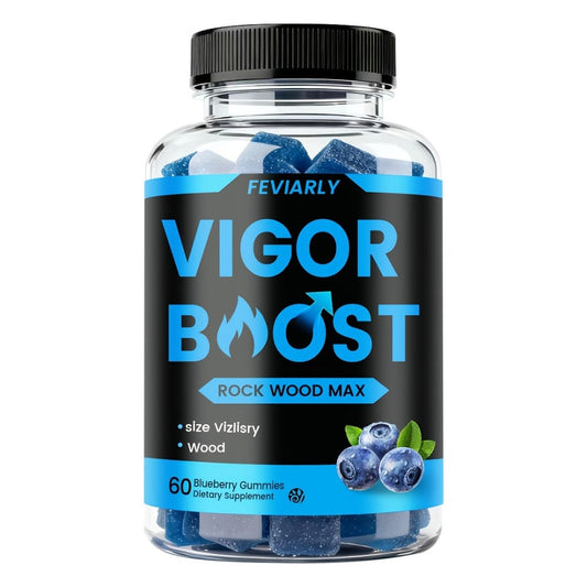 Male Enhancement Gummies with Zinc Maca Root Shilajit 60 Count Blueberry Flavor – Men's Vitality Stamina Drive Energy Booster Fast Acting Daily Supplement Rock Hard Performance