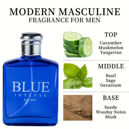 Men's Cologne Eau de Toilette 3.4 fl oz Woody Spicy Cranberry Italian Lemon Grapefruit for Bath Time, Home Spa and Personal Care