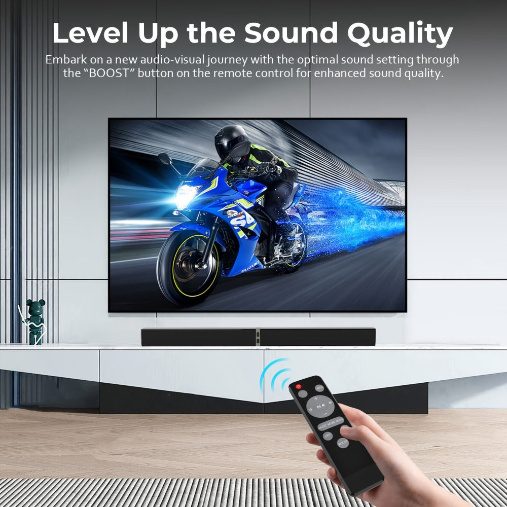2-in-1 Separable TV Soundbar with Subwoofer – Surround Home Theater Sound Bar for Smart TV, ARC, Optical & AUX Connection, DSP Technology, Infrared Remote Control, Wireless Speaker System