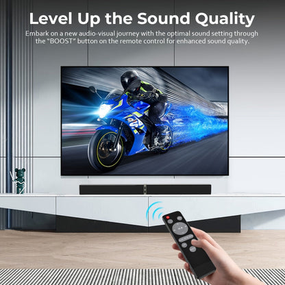 2-in-1 Separable TV Soundbar with Subwoofer – Surround Home Theater Sound Bar for Smart TV, ARC, Optical & AUX Connection, DSP Technology, Infrared Remote Control, Wireless Speaker System