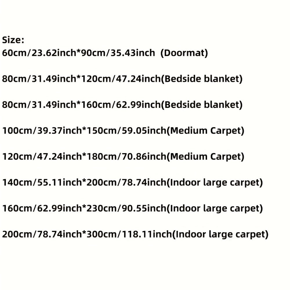 Area Rug Bohemian Floral Velvet in Four Machine-Washable Sizes with 100% Polyester Cut Pile