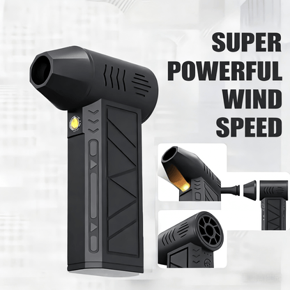 Portable Fan, USB-Rechargeable Handheld Model with Brushless Motor, High-Velocity Airflow and Built-In LED Light