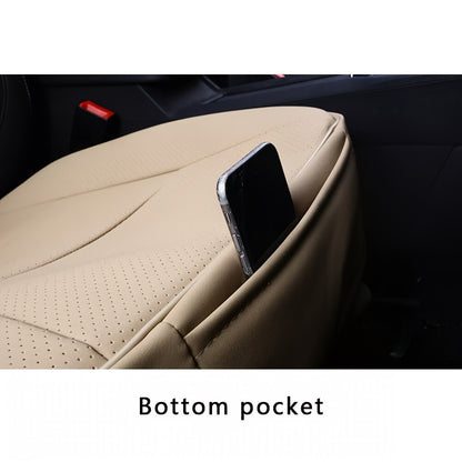 Car Seat Cover Front Cushion with PU Leather, Bamboo Charcoal Strips and 21.5 x 20.5 Inch Size