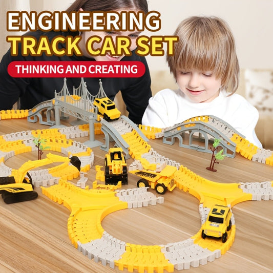 Roller Coaster Track Set 467pcs for Kids Ages 3 4 5 6 7 8 – Electric Race Car DIY Assembly Obstacle Challenge Track Toy STEM Engineering Gift Boys Girls Birthday Christmas
