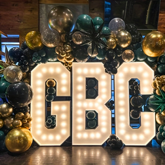 Marquee Letter Lights Warm White LED - 3FT Light Up Letters A-Z for Birthday, Anniversary, Wedding & Party Decor, Battery Powered KT Board Lighted Alphabet Signs for Wall & Indoor Display