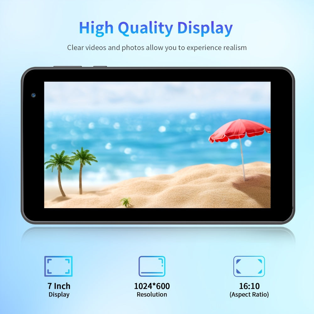 Android Tablet 7-Inch with Android 15, 8GB Total RAM, 32GB Internal Storage and Dual-Band WiFi 6