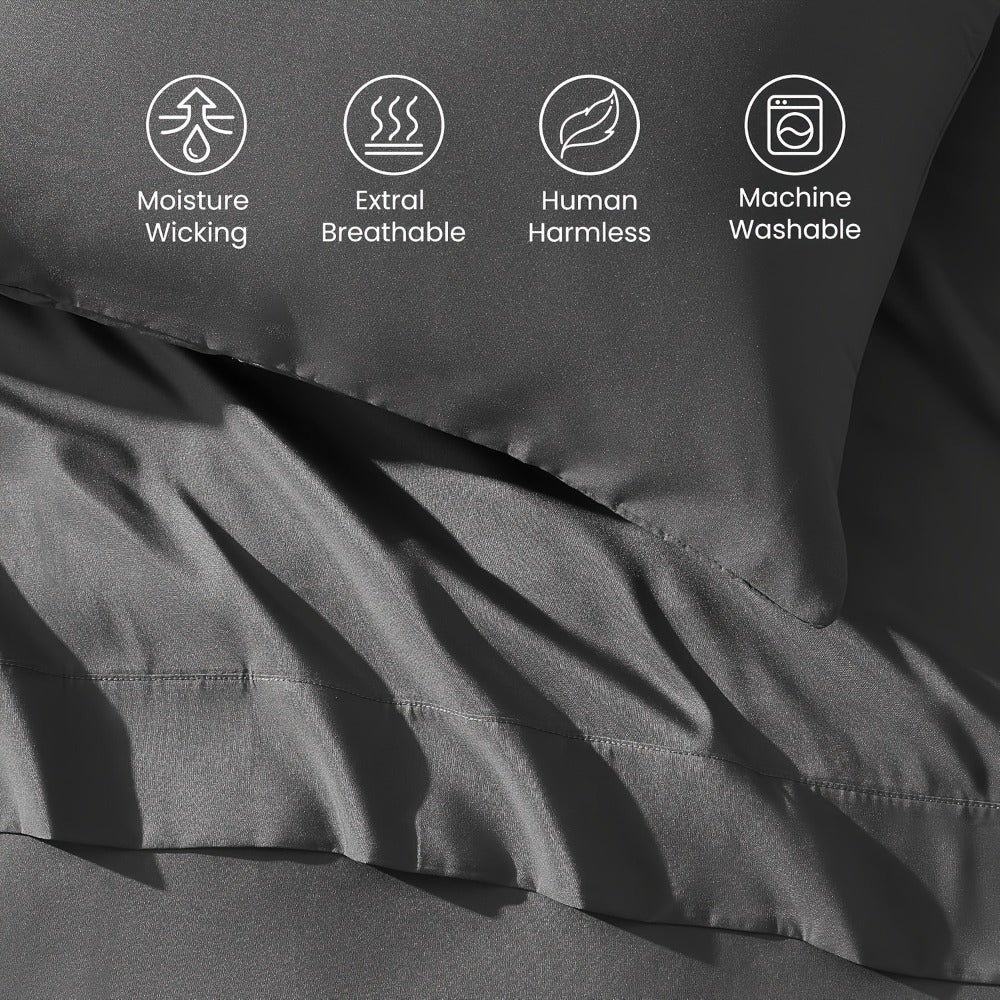 Bamboo-Blend-Style Fitted Sheet in Seven Colors and Twin, Full, Queen or King Checkout Sizes