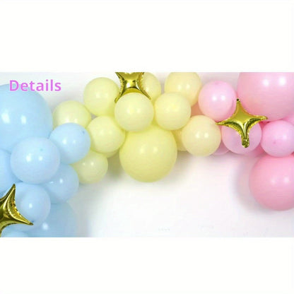Pastel Balloon Set 370pcs – 10 & 5 Inch Macaron Latex Balloons with Wreath Kit for Birthday Party, Wedding, Graduation & Celebration Decorations