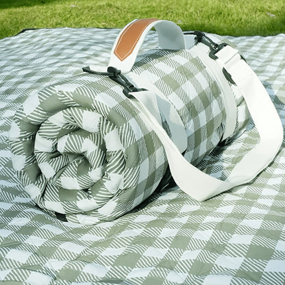 80 x 80-Inch Picnic Blanket with Foldable Carry Straps and Five Plaid, Floral or Stripe Pattern Options
