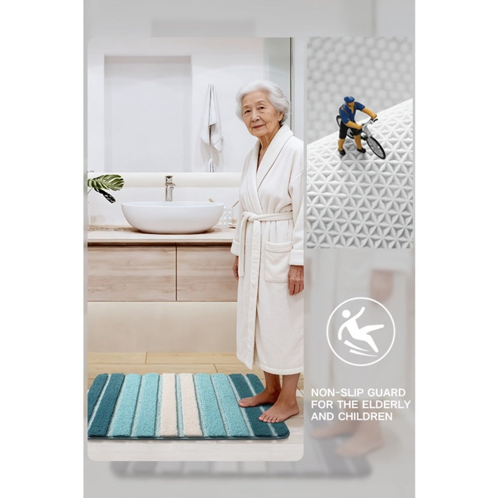 Chenille-Style Bath Rug in Three Color Labels and 16 x 24 or 20 x 32-Inch Checkout Size Options
