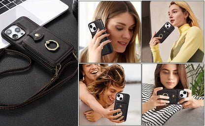 Phone Case RFID-Blocking Wallet with 2–3 Card Holder, Fold-Out Kickstand and Magnetic Charging for Select iPhones