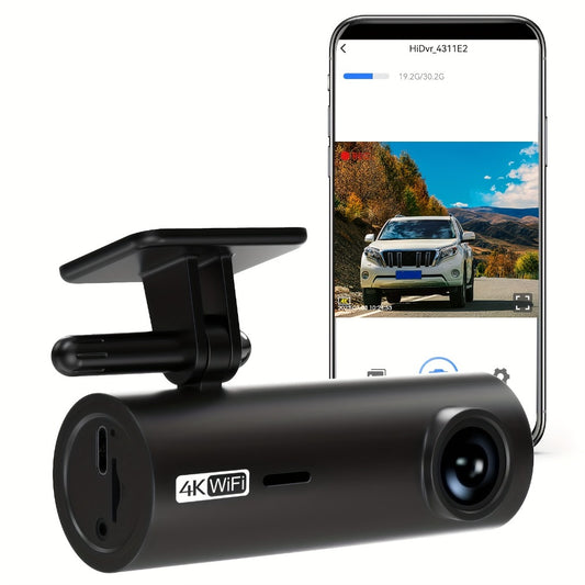 4K Dash Cam with WiFi & App Control - LF10 Ultra HD 2160P Front Dash Camera, Sony Sensor, Night Vision, WDR, Supports 256GB, Compact Windshield Car DVR